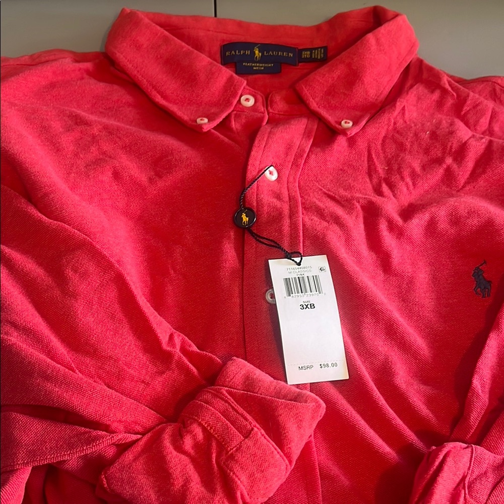 Ralph Lauren Red Casual Button Down Shirt